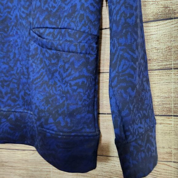 Columbia Woman’s Lodge Funnel Pullover Blue & Black Fleece Lined Size Medium - Picture 6 of 15